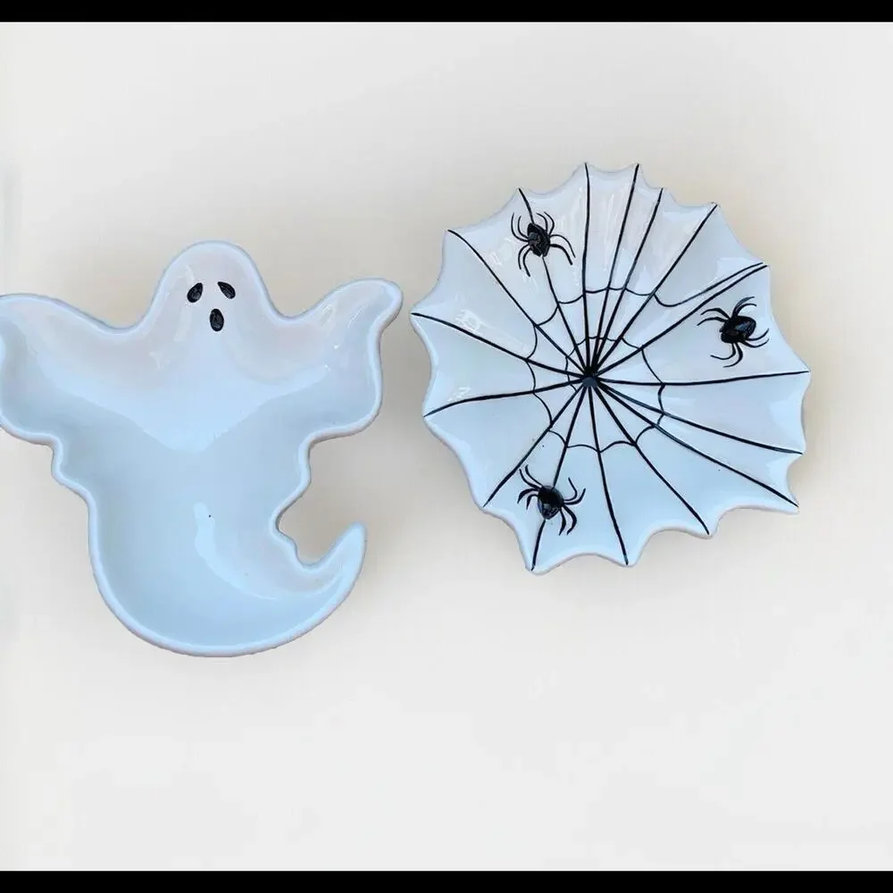 Target Home Halloween Ghost Spider Shaped Serving Dishes Bowl Dining Party Decor - Picture 1 of 7